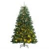 vidaXL Artificial Hinged Christmas Tree 300 LEDs 94.5"