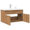 vidaXL Bathroom Furniture Set Artisan oak, White Engineered wood, Ceramic