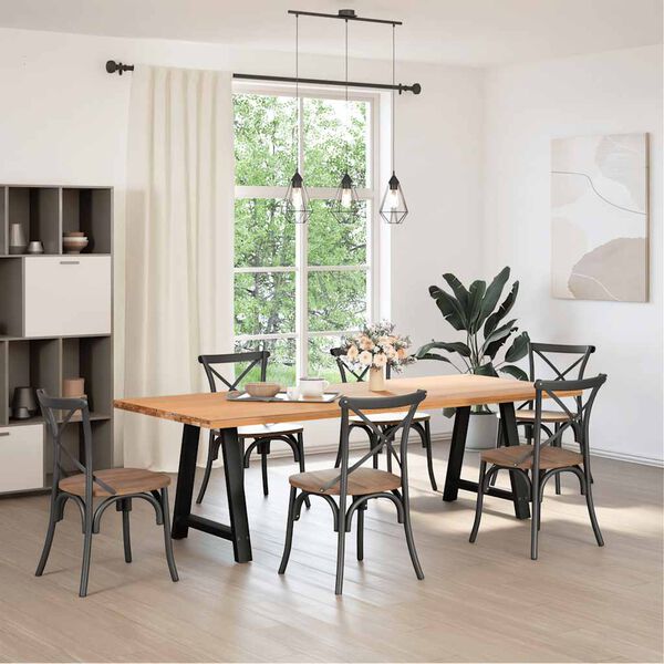 vidaXL Coffee Table Leg Black Powder-coated Steel 27.6x Adjustable Feet