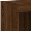 vidaXL Sideboard Brown Oak Engineered wood, Glass Medium Sideboard