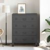 vidaXL Chest Of Drawers Black Sheet Metal Medium Chest Of Drawers