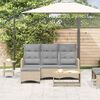 vidaXL Reclining Garden Sofa Beige