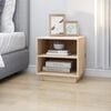 vidaXL Bedside Cabinet Brown Solid pine wood Medium Durable