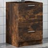 vidaXL Sink Cabinet Smoked Oak Engineered Wood 15.7x14.6x23.2 in