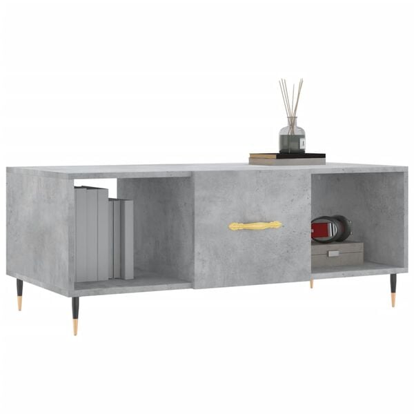 vidaXL Coffee Table Concrete Grey Engineered Wood Medium Modern