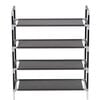 vidaXL Shoe Rack Black Metal Standard Shoe Rack Rectangular