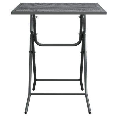 vidaXL Patio Table 23.6"x23.6"x28.3" Expanded Metal Mesh Anthracite
