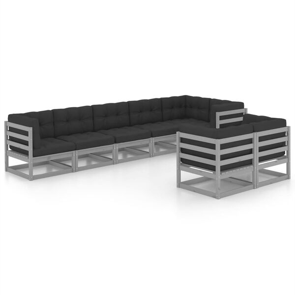 vidaXL Garden Lounge Set Grey, Anthracite