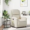 vidaXL Massage Recliner Chair Cream Faux Leather, Metal, Plywood Standard