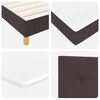 vidaXL LED Box Spring Bed Dark Brown 55.12 x 74.80 in Fabric