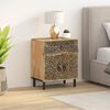 vidaXL Bedside Cabinet Natural Wood Solid Mango Wood Medium