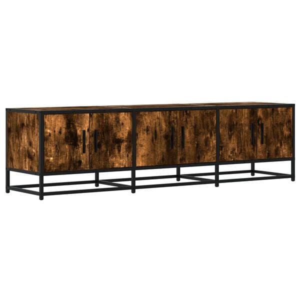 vidaXL TV Cabinet Smoked oak Engineered wood, metal Large TV Cabinet