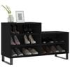 vidaXL Shoe Cabinet Black Engineered wood, metal 40.2 x 14.2 x 23.6 in