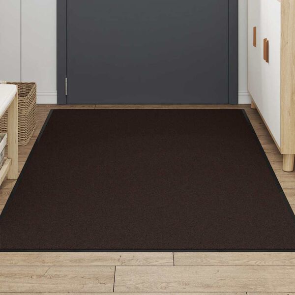 vidaXL Doormat Brown Polypropylene and PVC 45.3x78.7 in Doormat