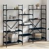 vidaXL Bookshelf Black Engineered Wood Tall Bookshelf Rectangular
