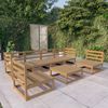 vidaXL Garden Lounge Set Honey brown Solid pinewood 7 Piece Set Modular