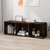 vidaXL Book Cabinet Smoked oak Engineered wood Tall Book Cabinet