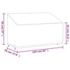 vidaXL Bench Cover Black 420D Oxford with PU coating 65 x 27.6 x 37 in