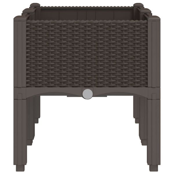 vidaXL Garden Planter Brown Polypropylene Medium Garden Planter