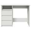 vidaXL Desk White Engineered wood Large Desk Rectangular Modern