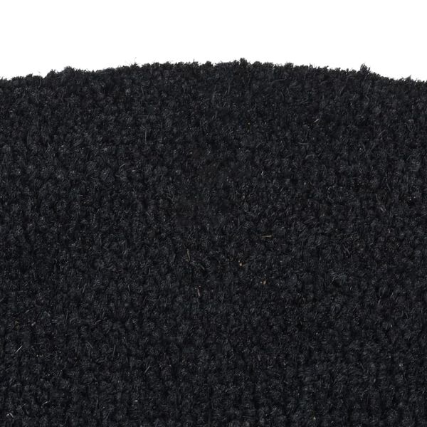 vidaXL Door Mat Black Half Round 23.6"x35.4" Tufted Coir