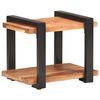 vidaXL Bedside Cabinet Natural wood and black