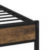 vidaXL Bed Frame Smoked Oak Steel, Engineered Wood Small Single