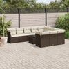 vidaXL Garden Sofa Set Brown, Cream