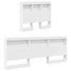 vidaXL Storage Headboard with Shelf White 35.43 in Engineered Wood