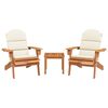 vidaXL 3 Piece Adirondack Patio Lounge Set Solid Wood Acacia