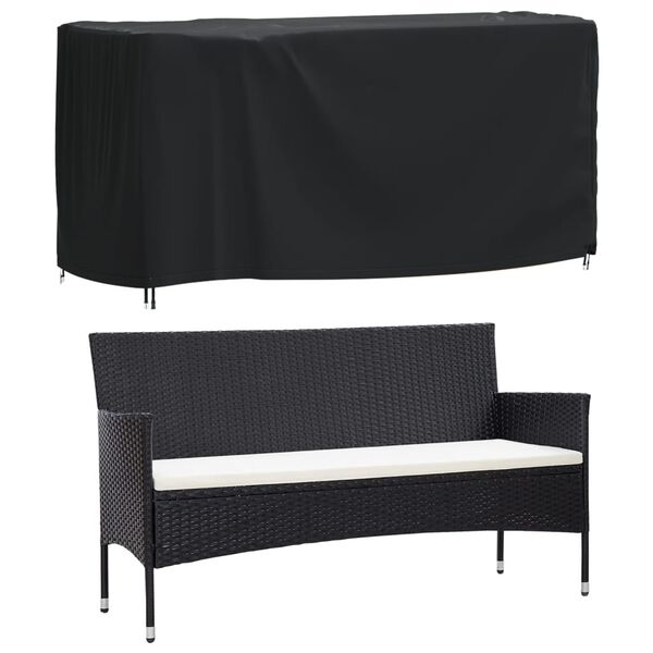 vidaXL Garden Furniture Cover Black 420D Oxford fabric with PU coating