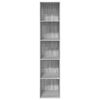 vidaXL Bookcase Grey Sonoma Engineered Wood Bookcase Rectangular