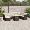 vidaXL Garden Sofa Set Brown, Cream White
