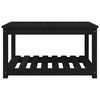 vidaXL Garden Table Black Solid Pine Wood Medium Garden Table