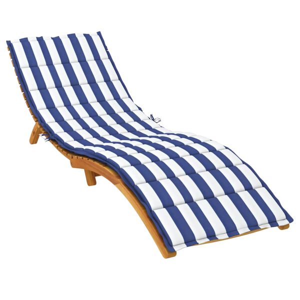 vidaXL Sun Lounger Cushion Blue and White Oxford fabric (100% polyester)