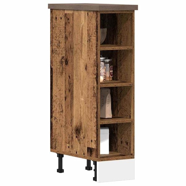 vidaXL Bottom Cabinet Old wood Engineered wood 7.9 x 17.5 x 32.1 in