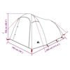 vidaXL Camping Tent Tunnel 3-Person White Blackout Fabric Waterproof
