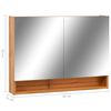 vidaXL Mirror Cabinet Oak and silver MDF with melamine surface, glass