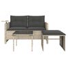 vidaXL Garden Sofa Set Light Grey PE Rattan Medium Modular