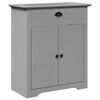 vidaXL Bathroom Furniture Set Gray Solid pinewood and engineered wood
