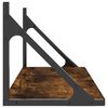 vidaXL Wall Shelf Set of 2 Smoked Oak Engineered wood, metal