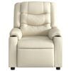 vidaXL Massage Recliner Chair Cream Faux leather, Metal, Plywood Regular