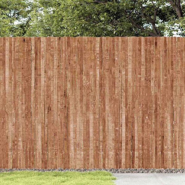vidaXL Bark Fence Brown 157.5" x 59.1" Bark