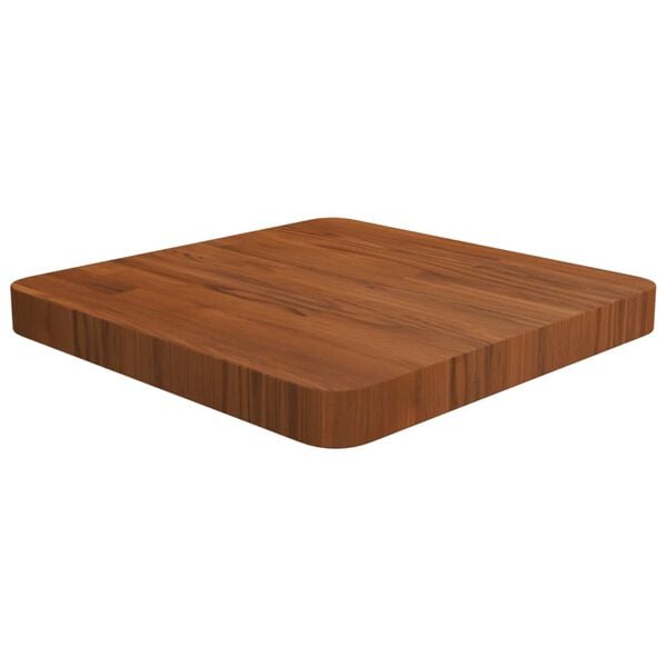 vidaXL Table Top Dark brown Solid oak wood 15.7in x 15.7in Durable