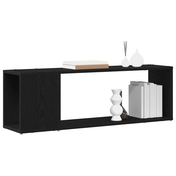vidaXL TV Cabinet Set Black 39.37 x 9.45 x 24.80 in Engineered Wood