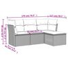 vidaXL Garden Sofa Set Grey, Dark grey