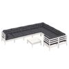 vidaXL Garden Lounge Set White and Anthracite