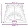 vidaXL Lamp Shade Brown Wicker, Iron Small Decorative Inlays