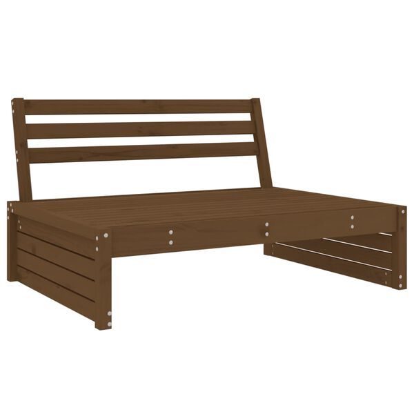 vidaXL Garden Lounge Set Honey Brown Solid Pine Wood, Plywood Medium