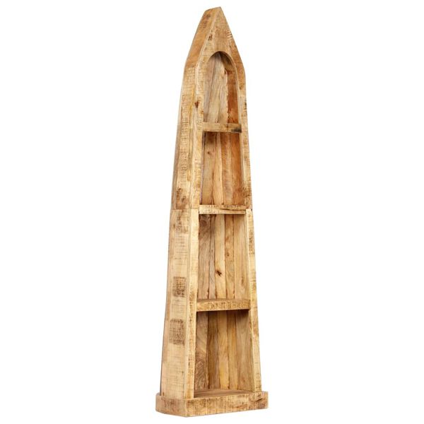 vidaXL Bookshelf Natural Wood Solid Mango Wood Medium Durable